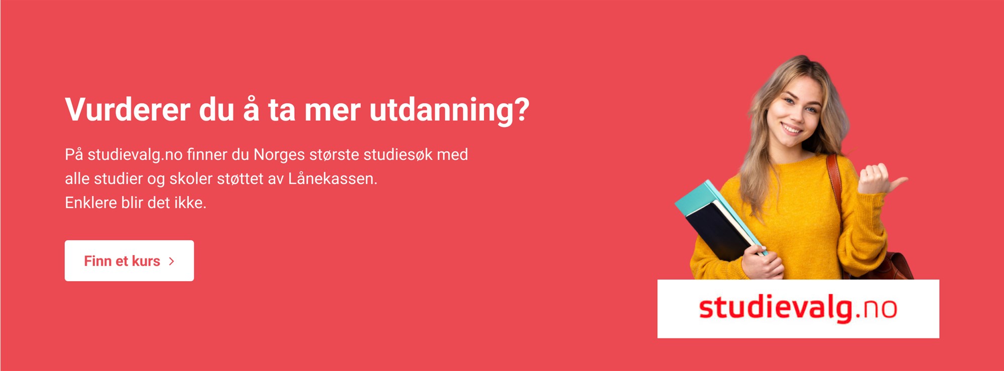 Vurderer du å ta mer utdanning?